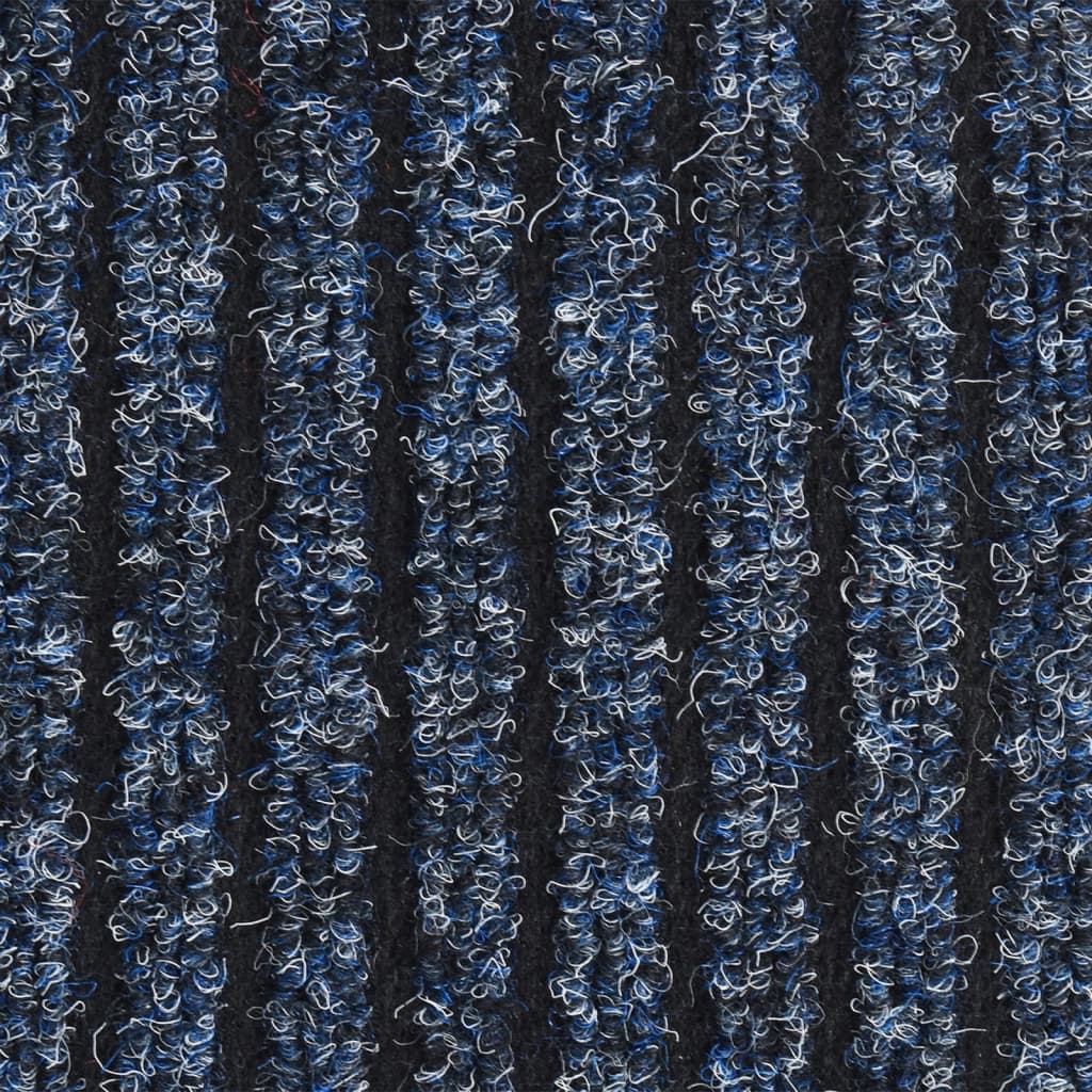 Doormat, blue, 80x120cm, striped