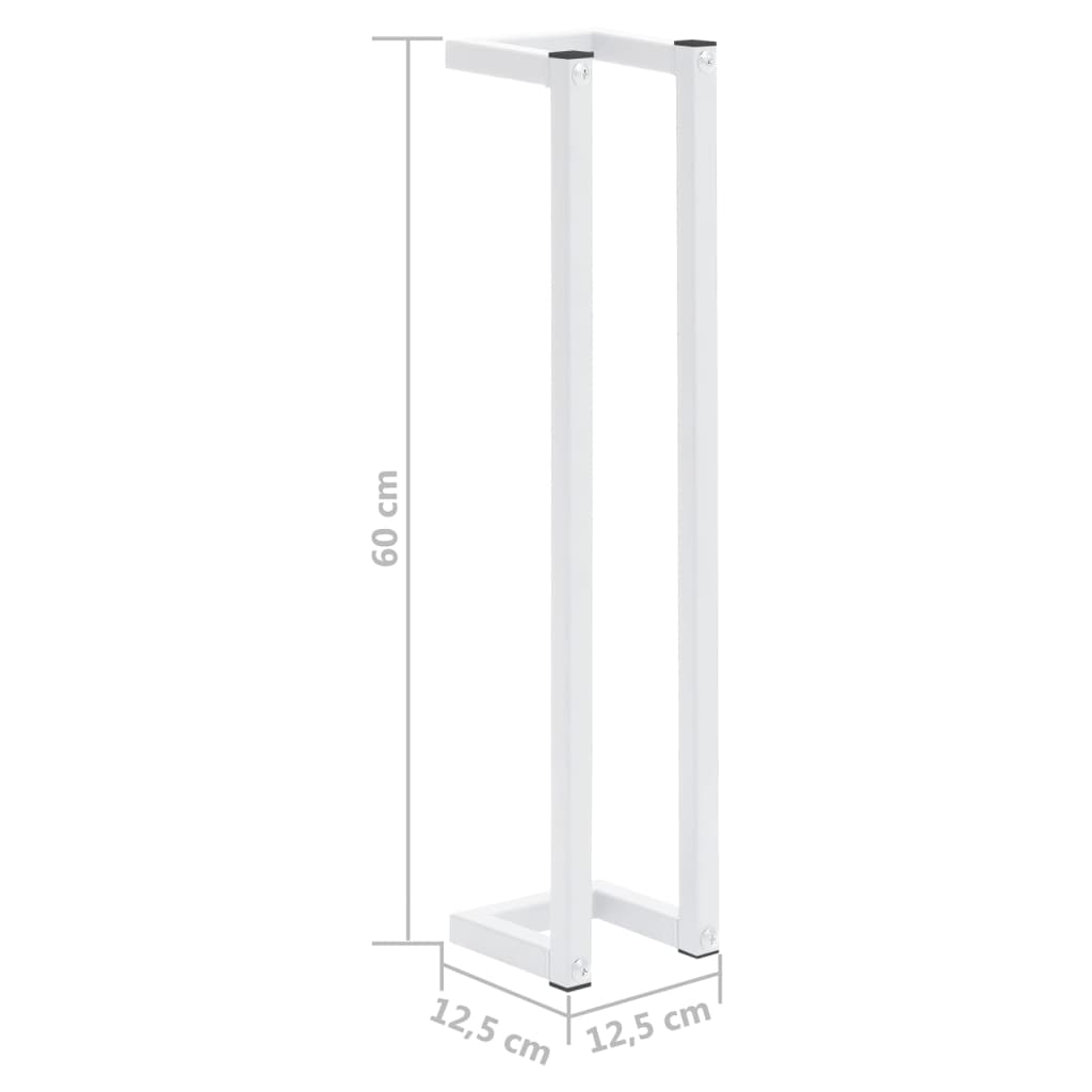 Towel rack, white, 12.5x12.5x60cm, steel