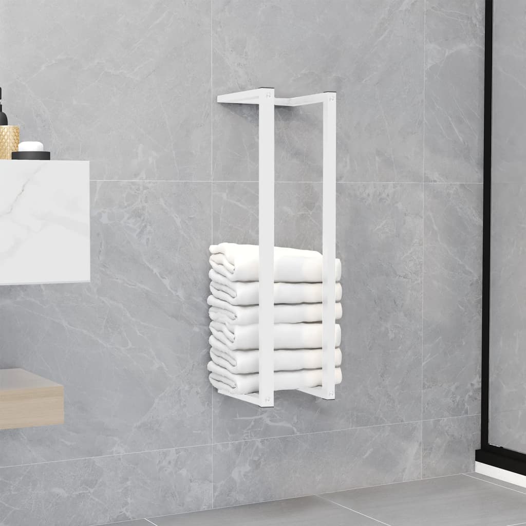 Towel rack, white, 12.5x12.5x60cm, steel