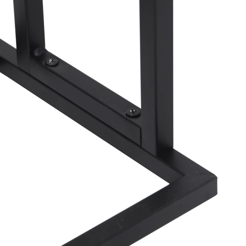 Freestanding towel rail, black, 48x24x78.5cm, iron