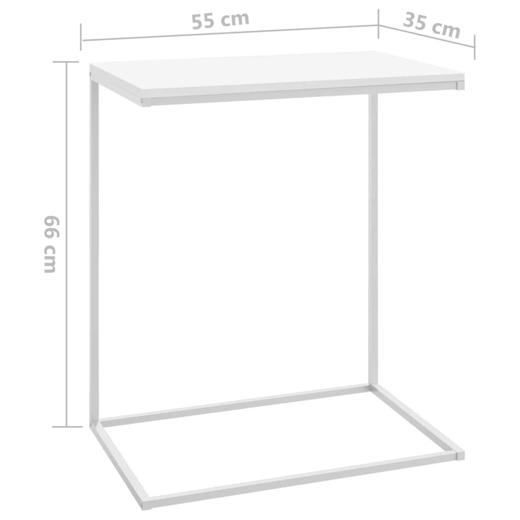 Side table, white, 55x35x66cm, wood