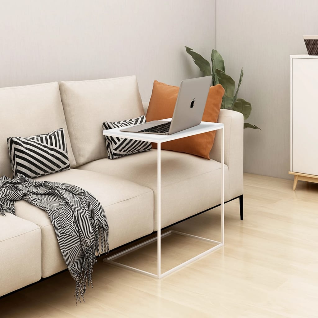 Side table, white, 55x35x66cm, wood