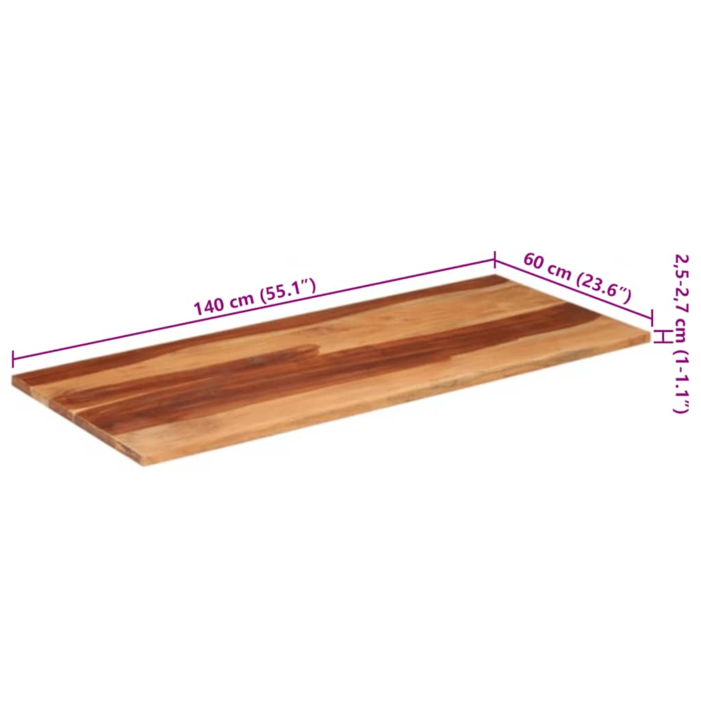 Stalviršis, 140x60x(2,5–2,7)cm, akacijos medienos masyvas