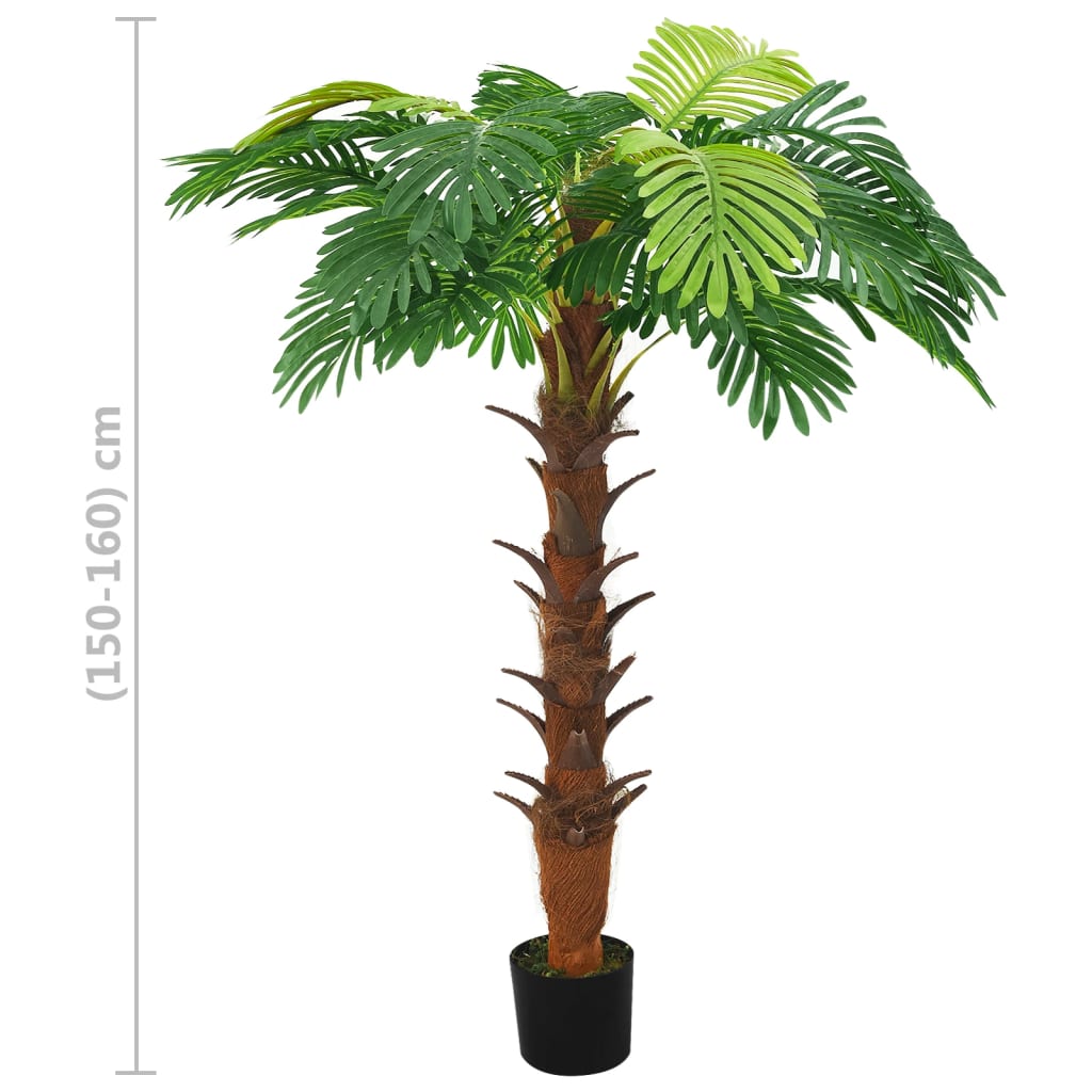 Dirbtinis paprastasis cikas su vazonu, žalias, 160cm