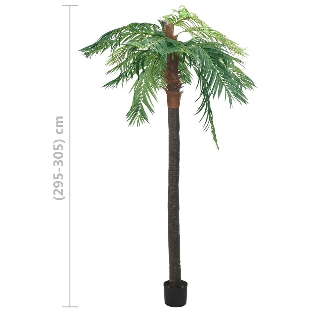 Mākslīgā Fēniksa palma podā, zaļa, 305cm
