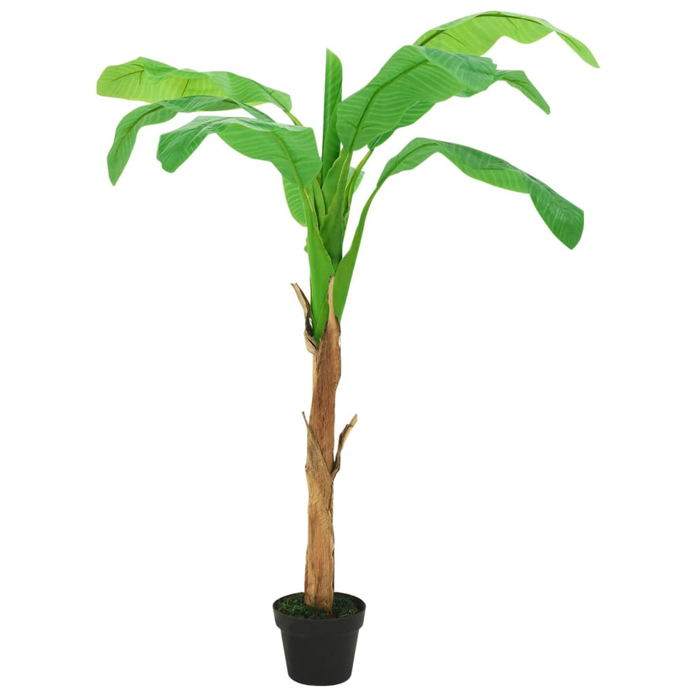 Artificial banana tree with pot, 140cm, green