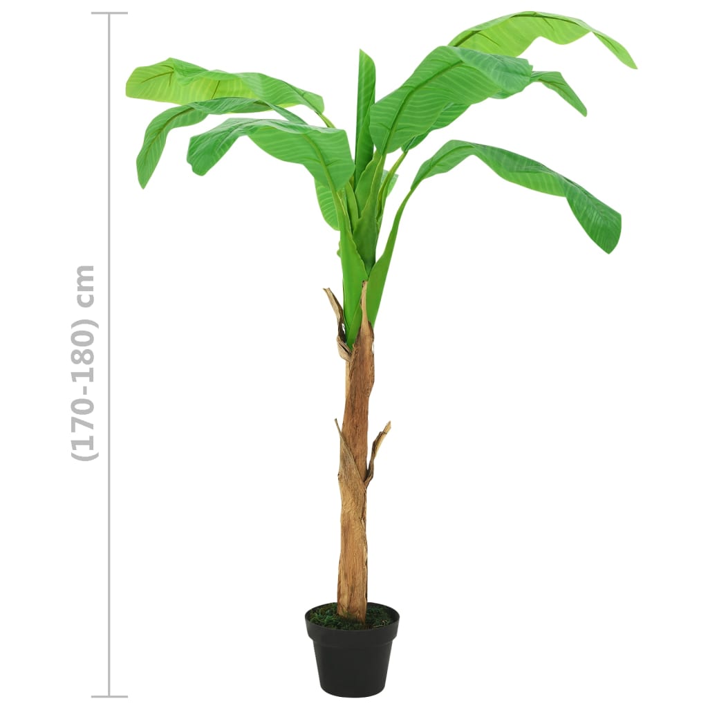 Artificial banana tree with pot, 140cm, green