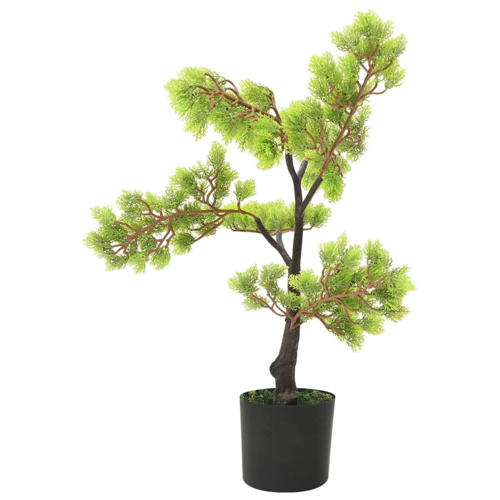Artificial Cypress Bonsai Tree with Pot, 60cm, Green
