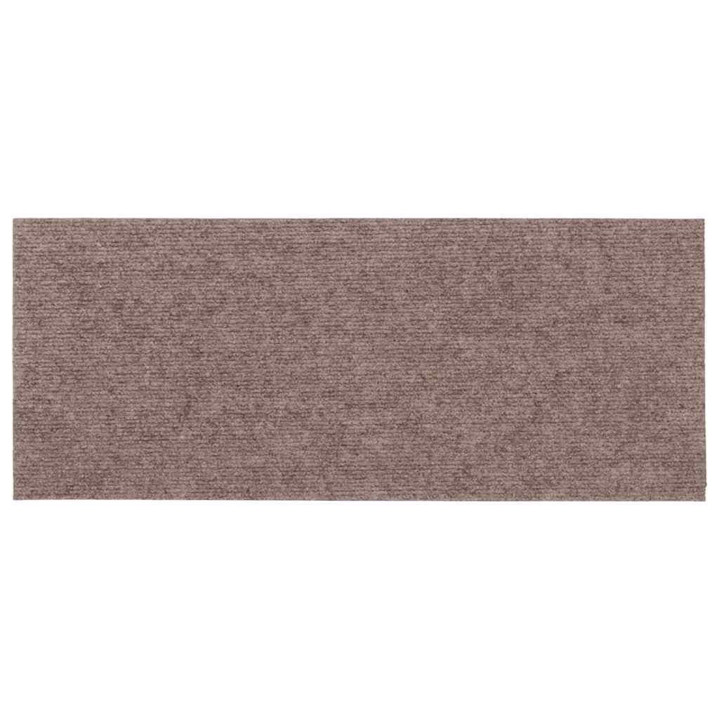 Laiptų kilimėliai, lipnūs, 15 vnt., 60x25 cm, šviesiai rudi, stačiakampiai