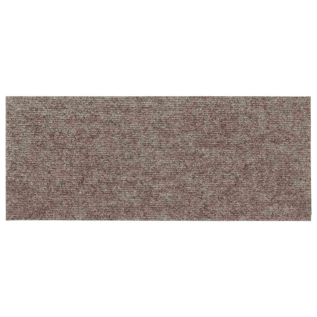 Kāpņu paklājiņi, pašlīmējošie, 15 gab., 60x25 cm, smilškrāsas, taisnstūra