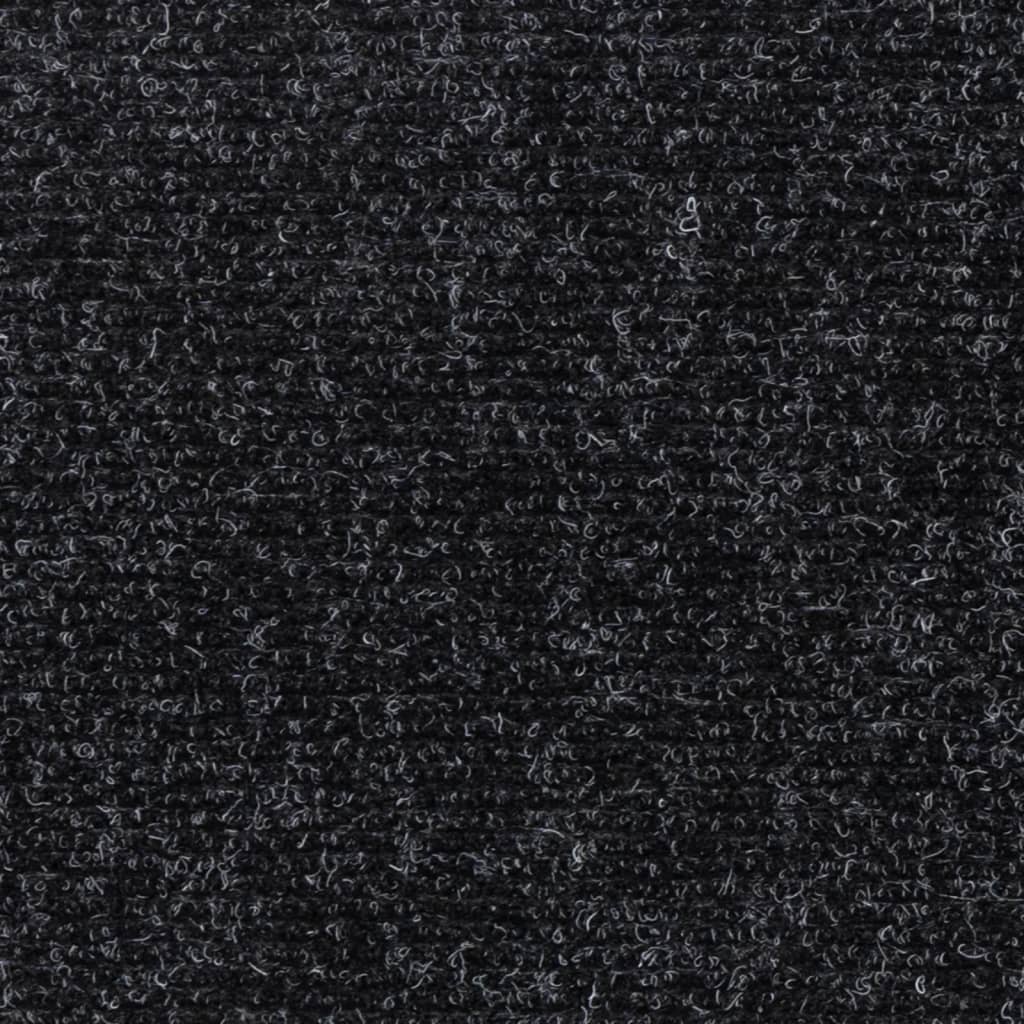 Stair mats, self-adhesive, 15 pcs, black, rectangular, 76 x 20 cm