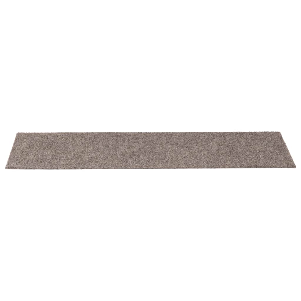 Stair mats, self-adhesive, 15 pcs., 76x20 cm, sand, rectangular