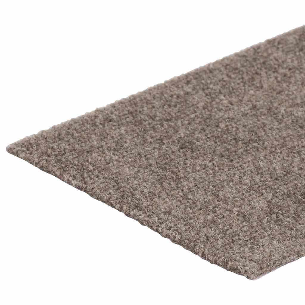 Stair mats, self-adhesive, 15 pcs., 76x20 cm, sand, rectangular