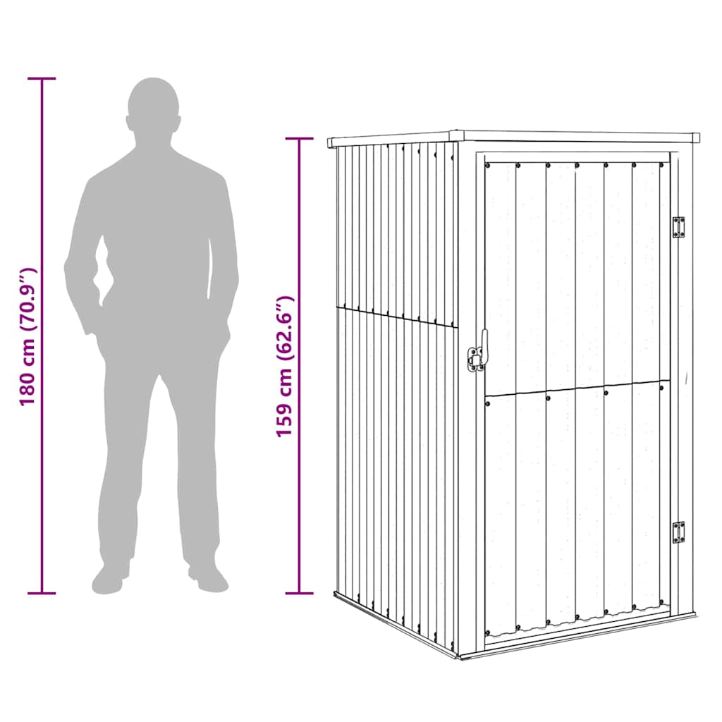 Tool shed MARLOW, grey, 88x89cm