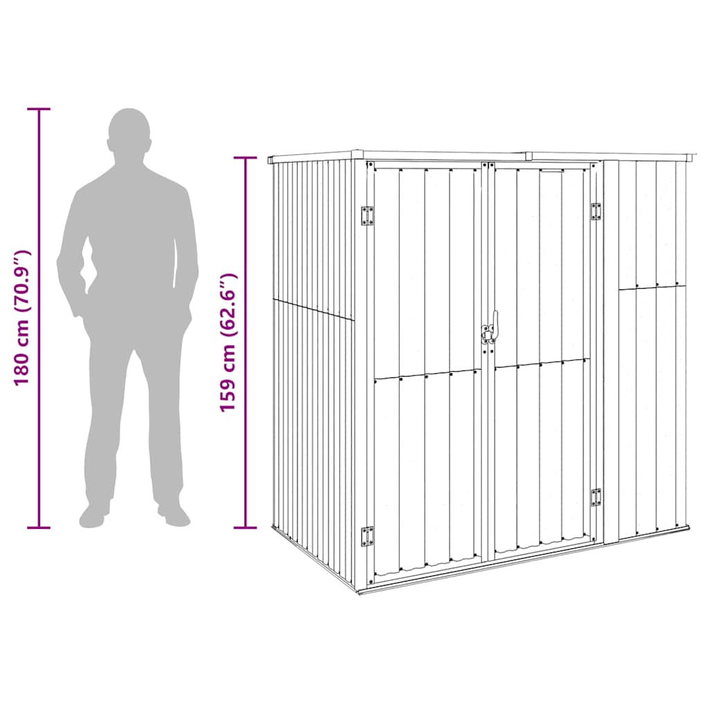Tool Shed MARLOW, grey, 161x89cm