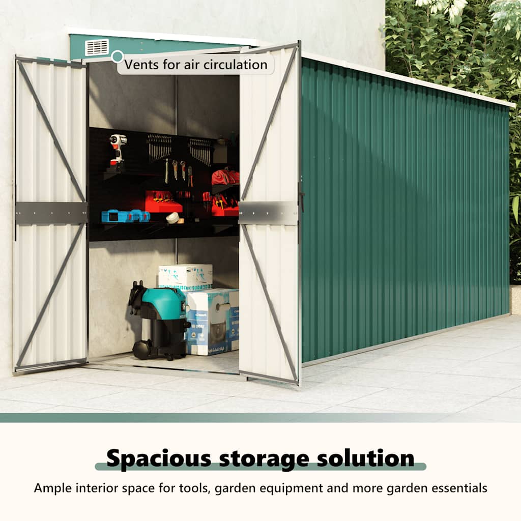 Shed MARLOW, green, 118x382cm