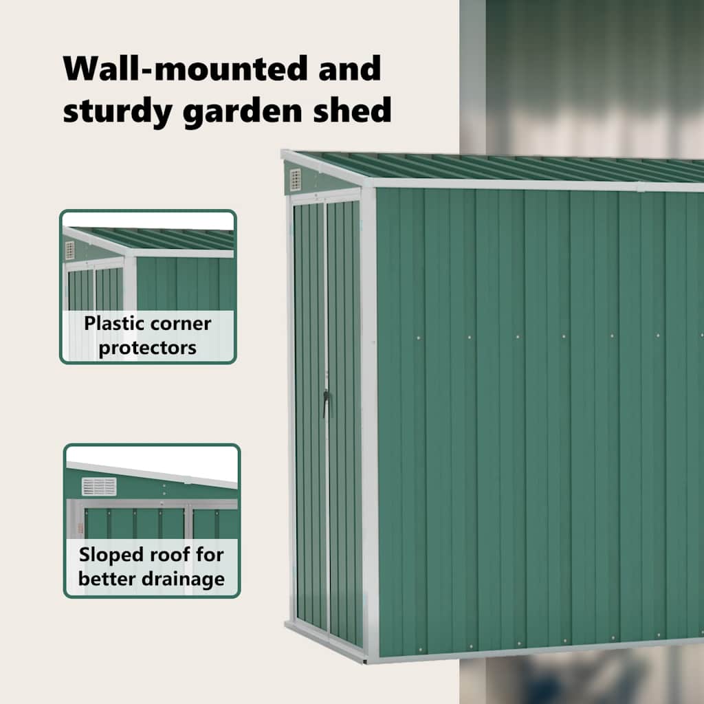 Shed MARLOW, green, 118x382cm