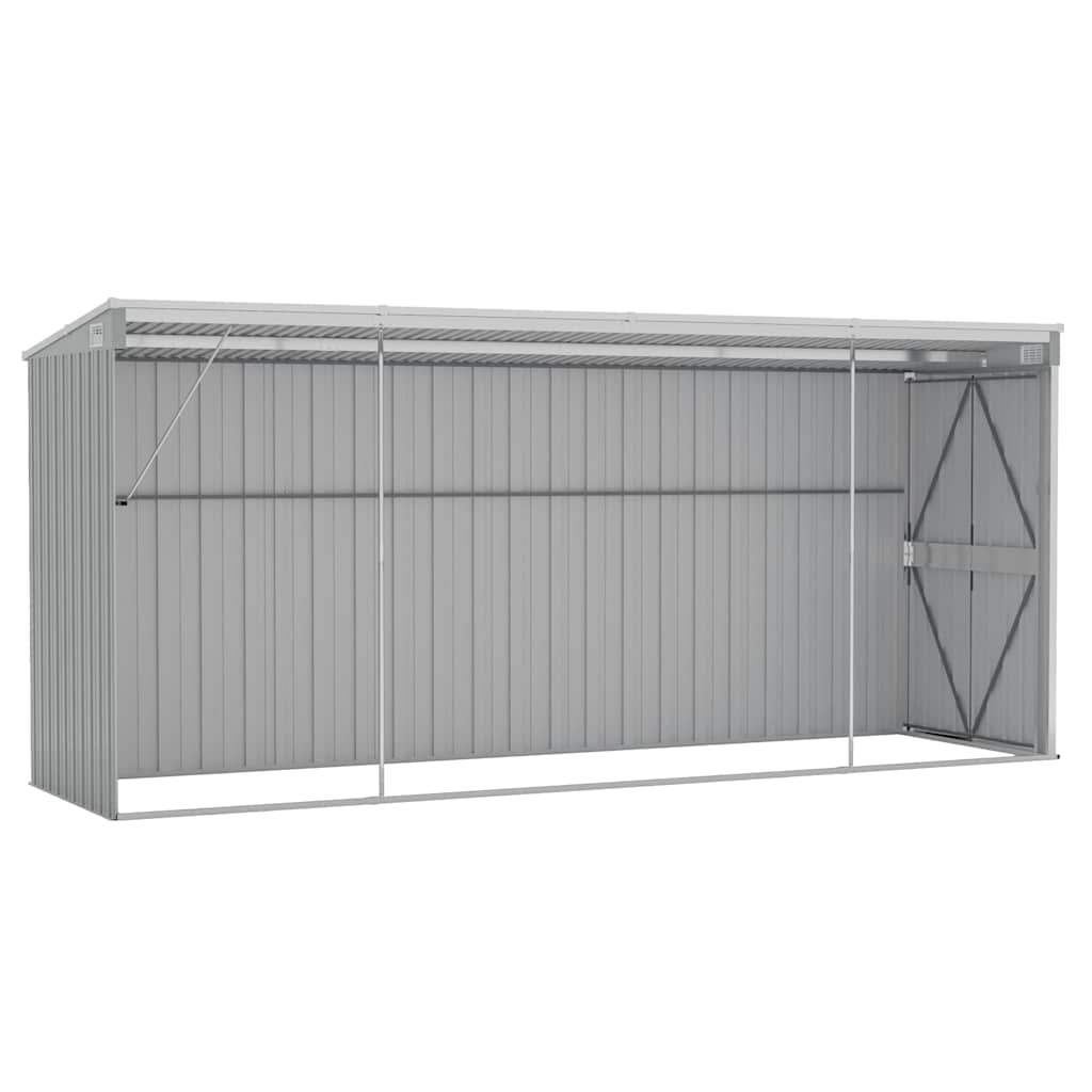Sodo pašiūrė, pilka, 118x382x178cm, galvanizuotas plienas