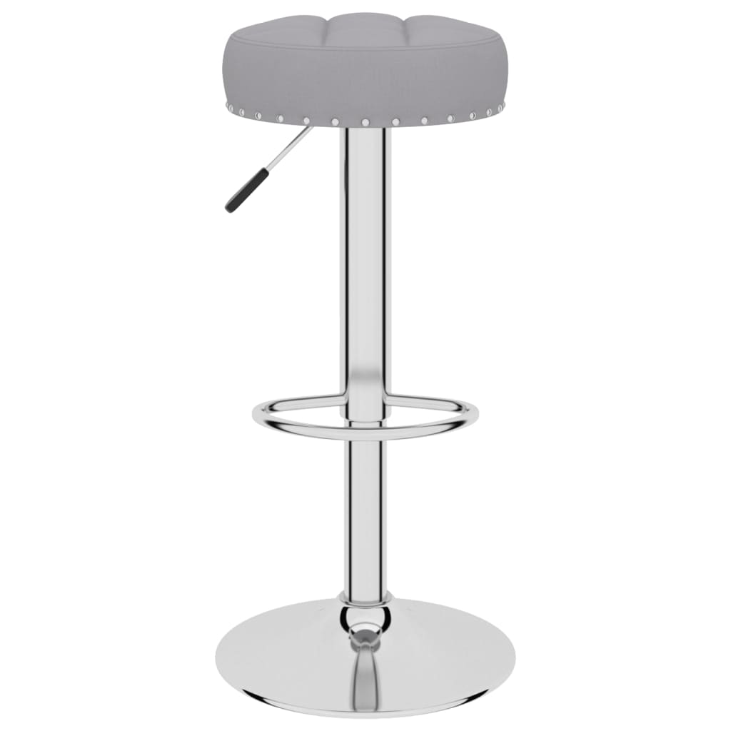 Bar stools, 2 pcs, grey, fabric
