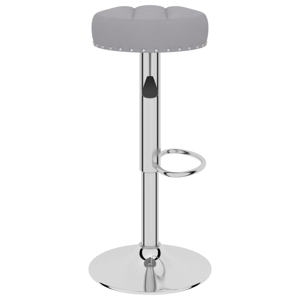 Bar stools, 2 pcs, grey, fabric