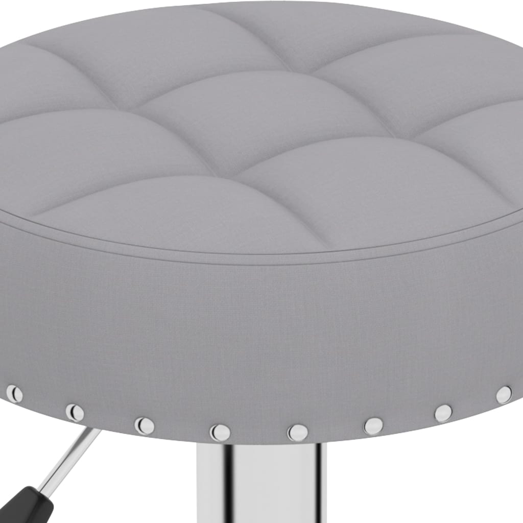 Bar stools, 2 pcs, grey, fabric