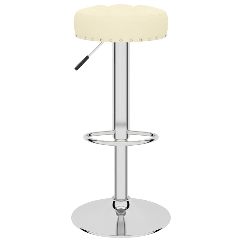 Bar stools, 2 pcs., cream, fabric
