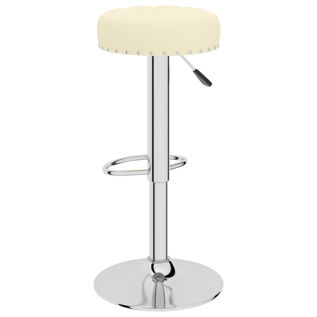 Bar stools, 2 pcs., cream, fabric