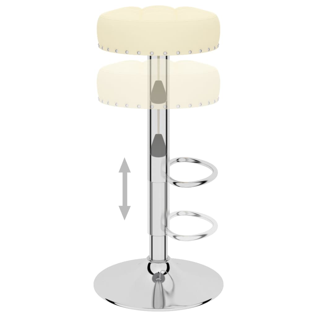Bar stools, 2 pcs., cream, fabric