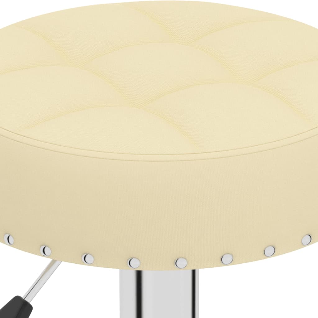 Bar stools, 2 pcs., cream, fabric