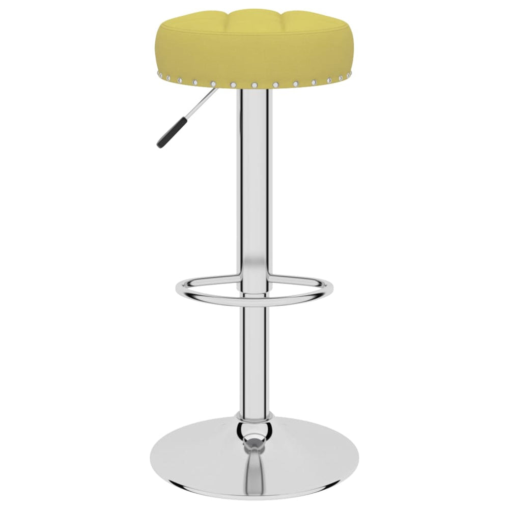 Bar stools, 2 pcs, green, fabric