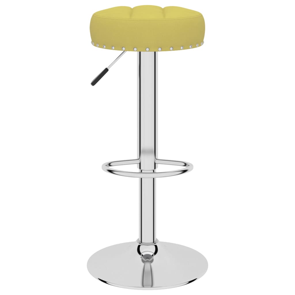 Bar stools, 2 pcs, green, fabric