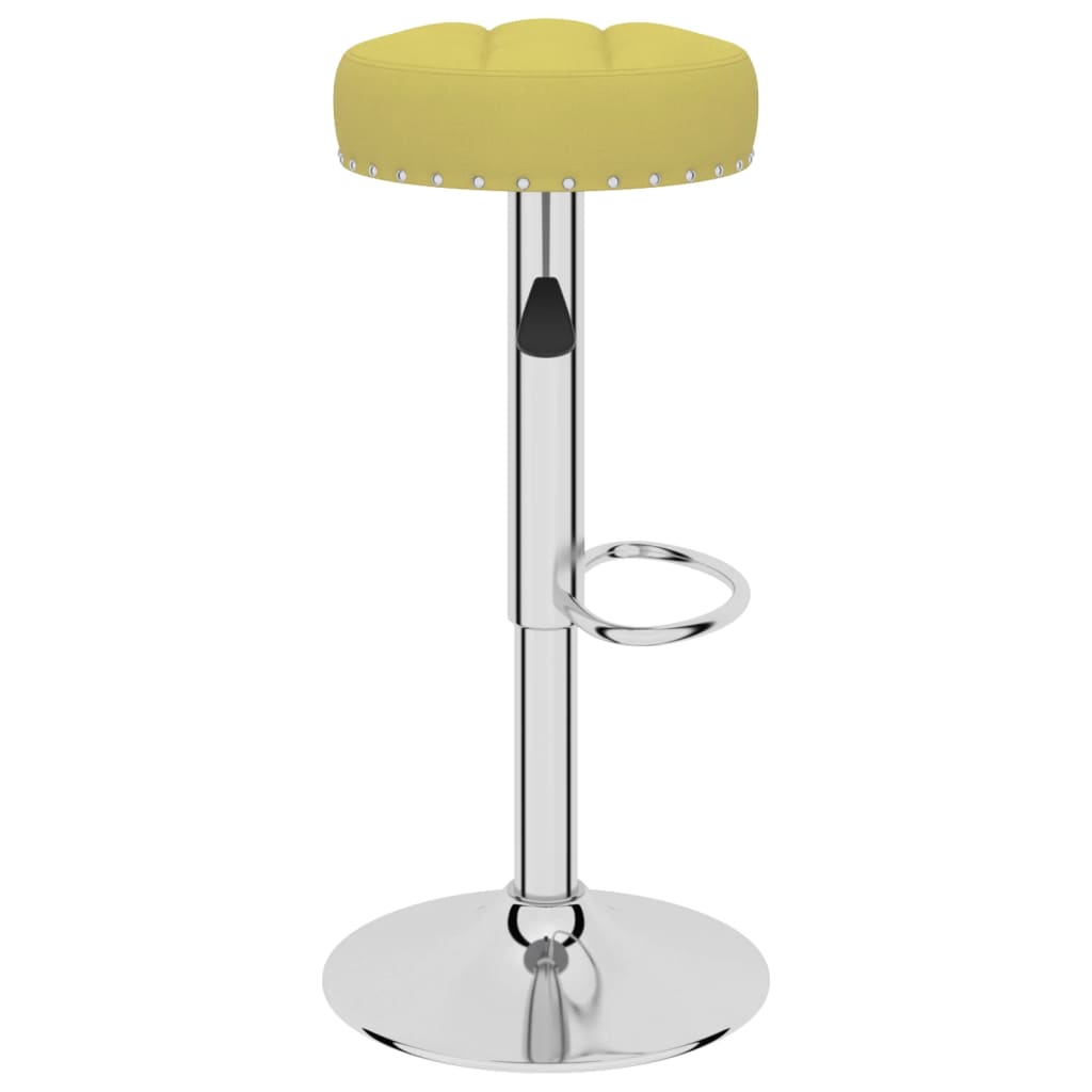 Bar stools, 2 pcs, green, fabric