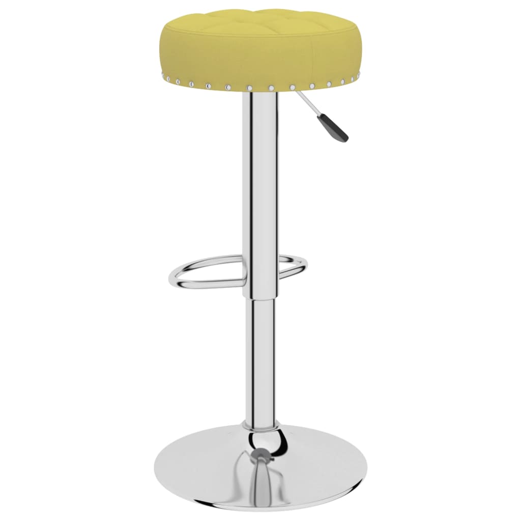 Bar stools, 2 pcs, green, fabric