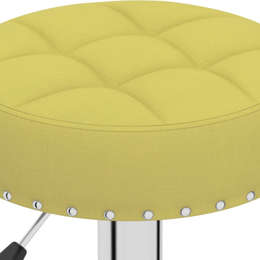 Bar stools, 2 pcs, green, fabric