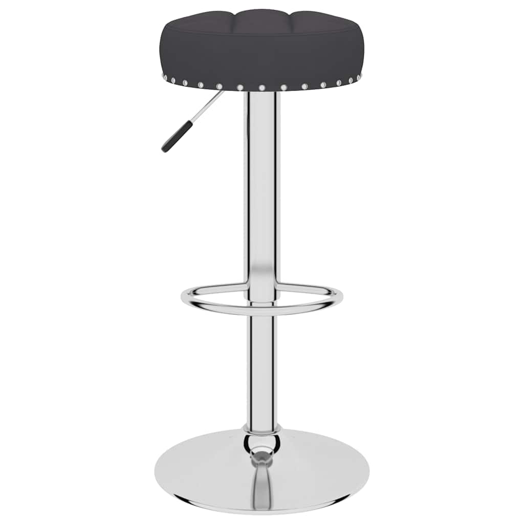 Bar stools, 2 pcs, black, fabric