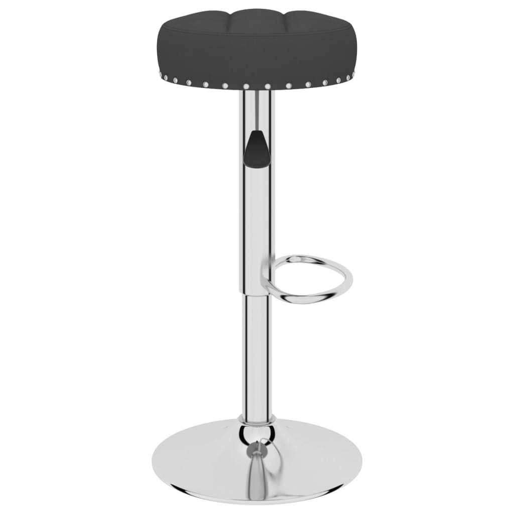 Bar stools, 2 pcs, black, fabric