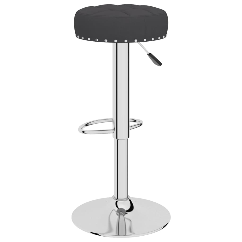 Bar stools, 2 pcs, black, fabric