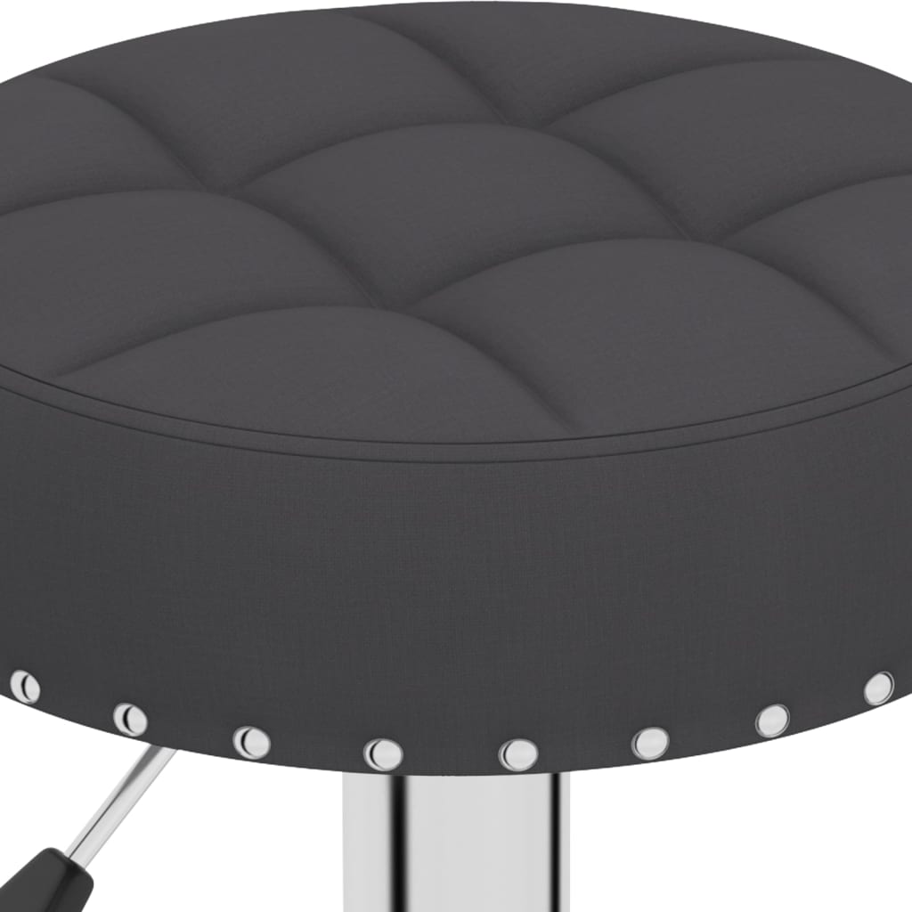 Bar stools, 2 pcs, black, fabric