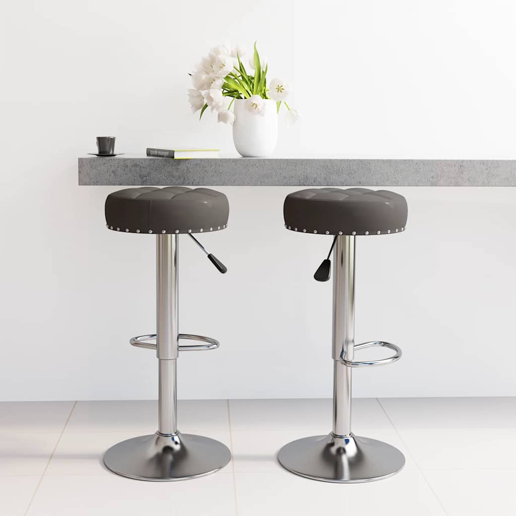 Bar stools, 2 pcs, black, fabric