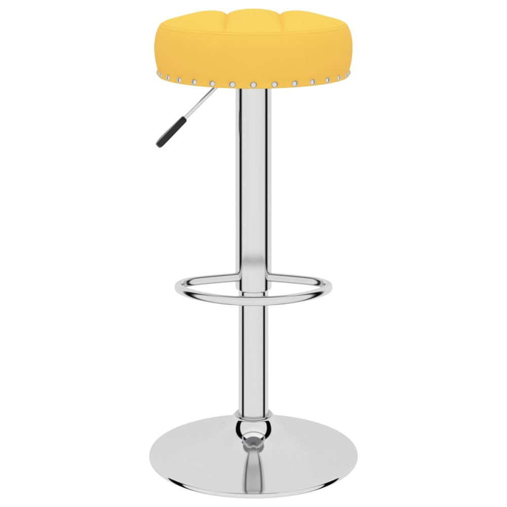 Bar Stools, 2 pcs, Mustard Yellow, Fabric