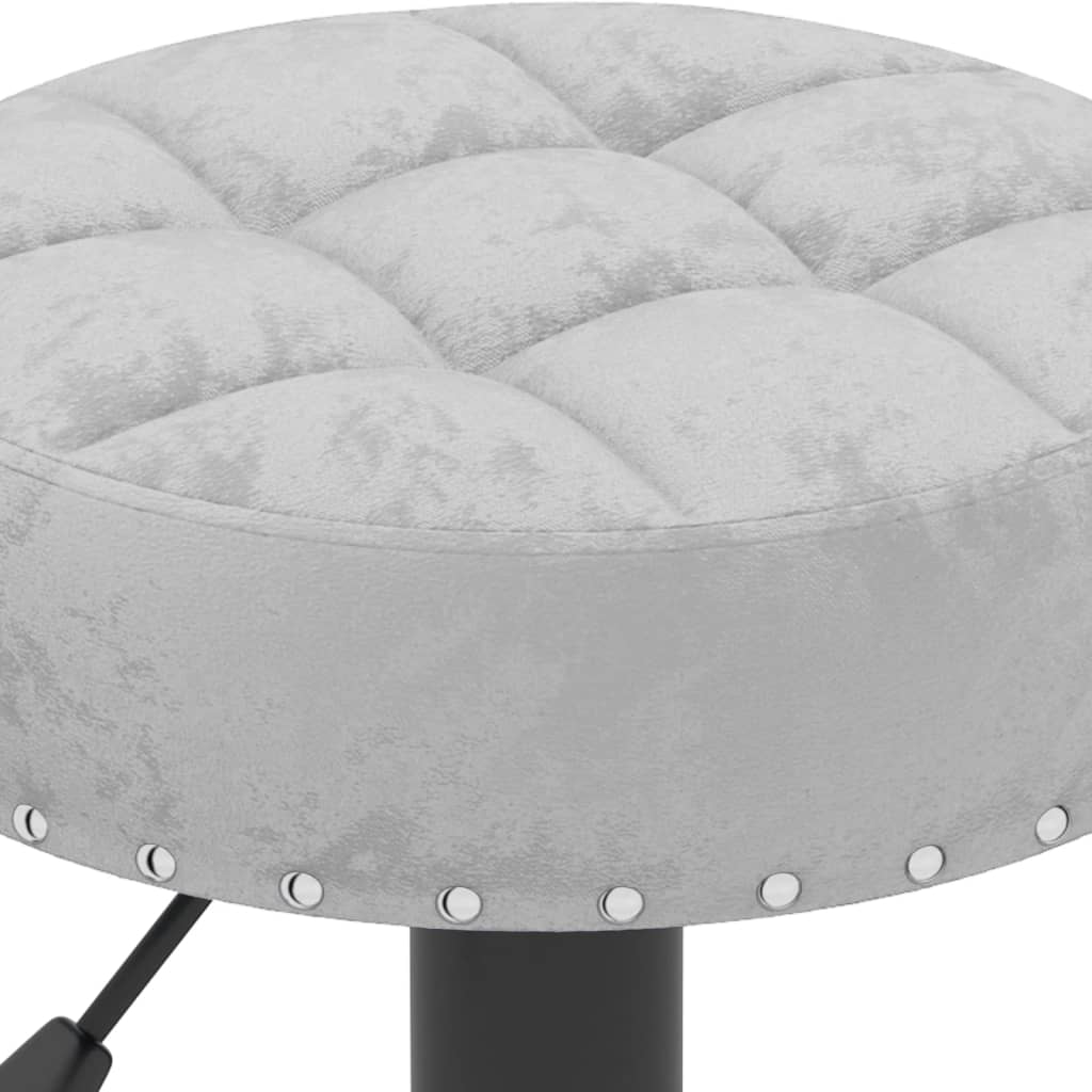 Bar stools, 2 pcs, grey, velvet