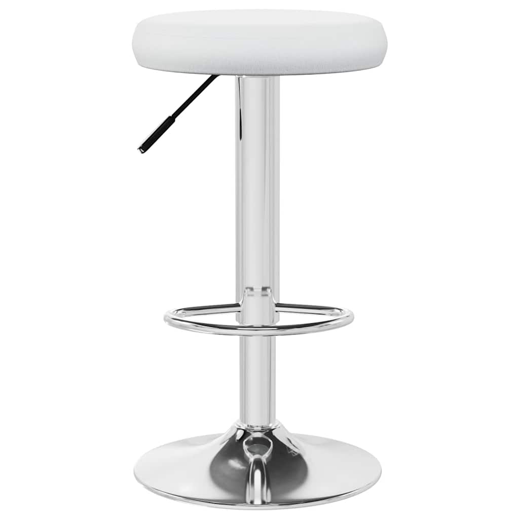 Bar stools, 2 pcs, white, artificial leather