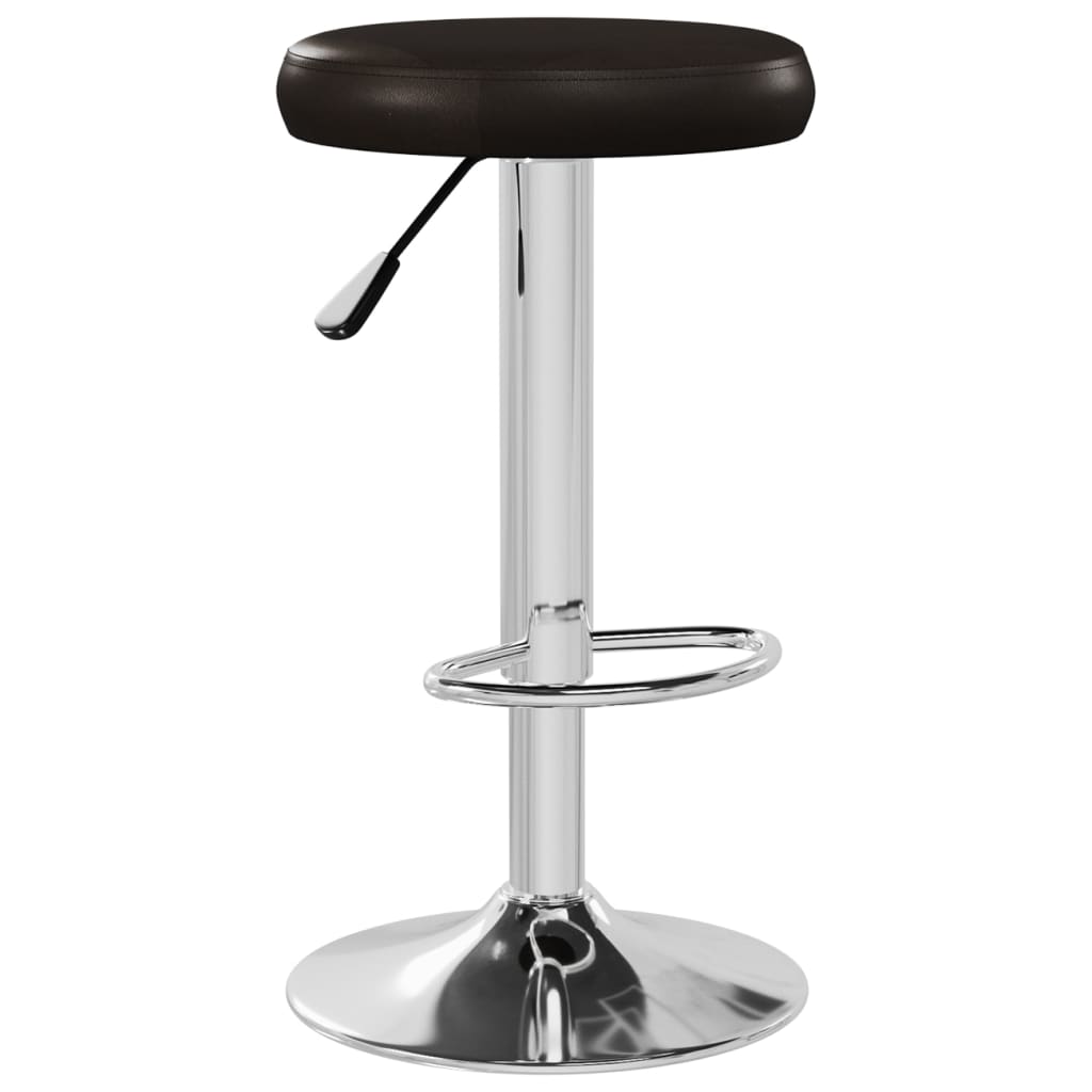 Bar stools, 2 pcs, brown, artificial leather