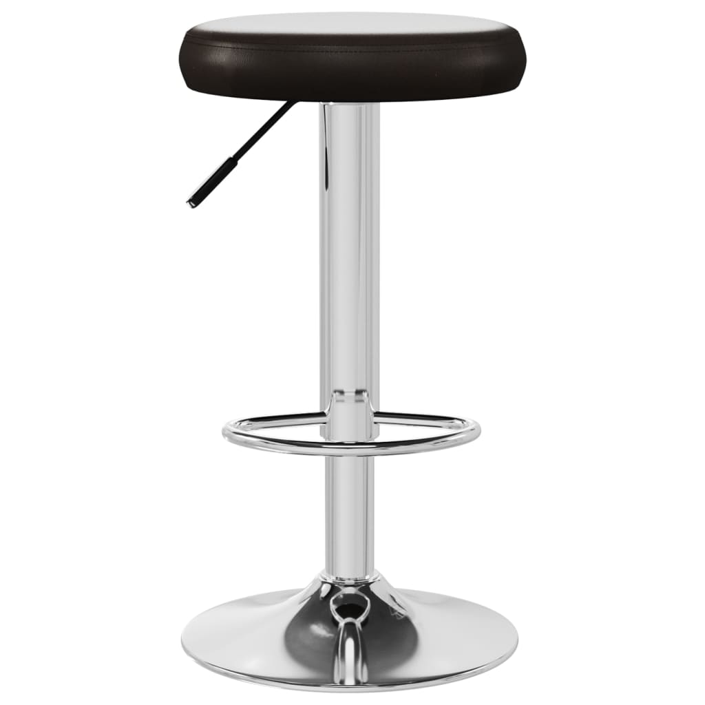 Bar stools, 2 pcs, brown, artificial leather