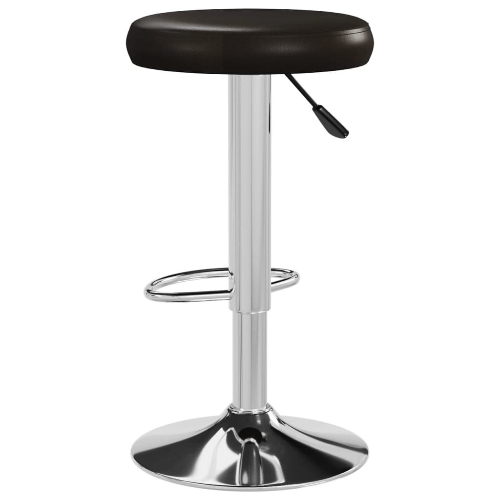 Bar stools, 2 pcs, brown, artificial leather