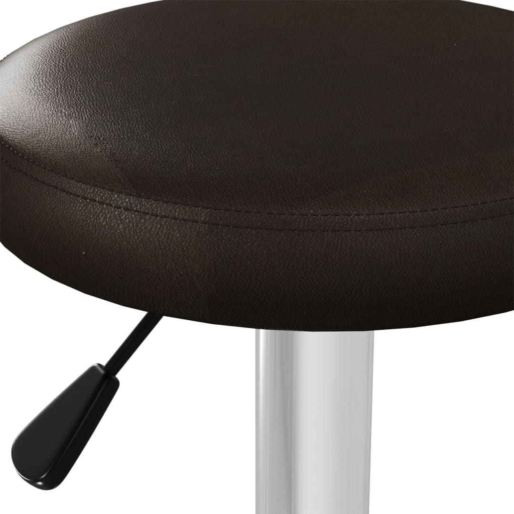 Bar stools, 2 pcs, brown, artificial leather