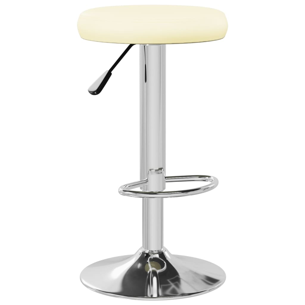 Bar stools, 2 pcs., cream, artificial leather