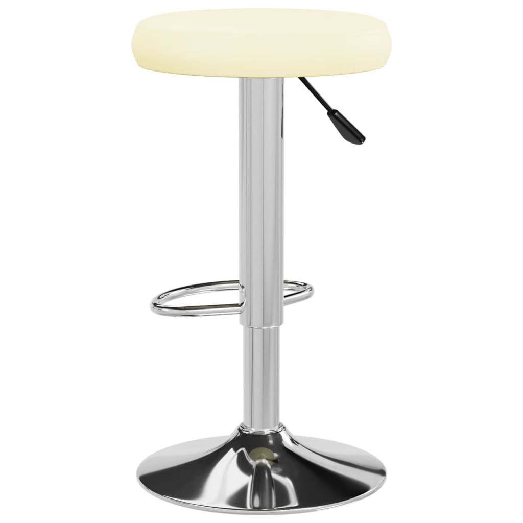 Bar stools, 2 pcs., cream, artificial leather