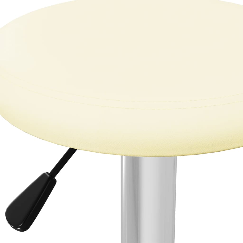 Bar stools, 2 pcs., cream, artificial leather