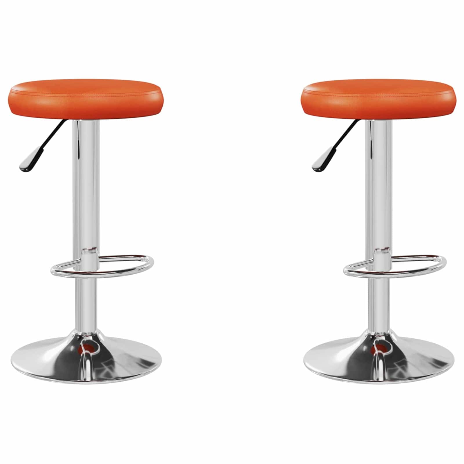 Baro taburetė 2 pcs Oranžinė 31 x 31 x 87 cm Dirbtinė oda